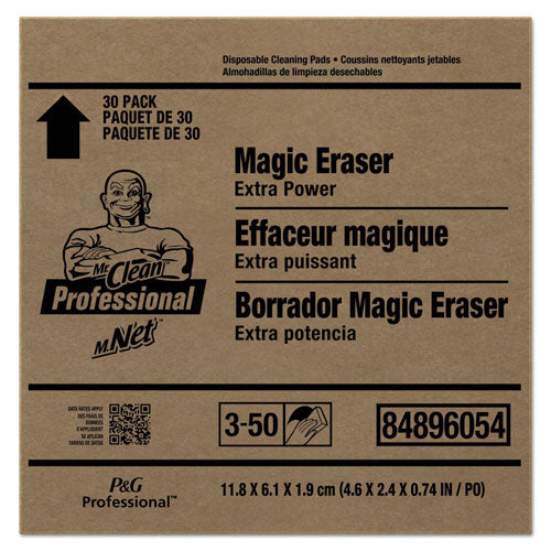 Magic Eraser Extra Durable, 4.6 X 2.4, 0.7" Thick, White, 30/carton
