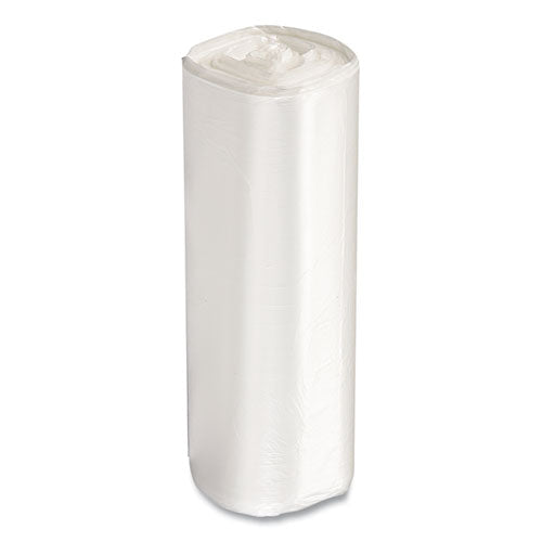 High-density Commercial Can Liners Value Pack, 60 Gal, 19 Mic, 38" X 58", Clear, 25 Bags/roll, 6 Interleaved Rolls/carton