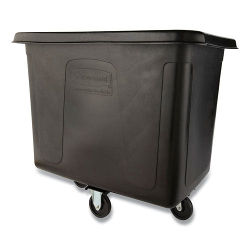 Cube Truck, 12 Cu Ft, 400 Lb Capacity, Medium-density Polyethylene/metal Frame, Black