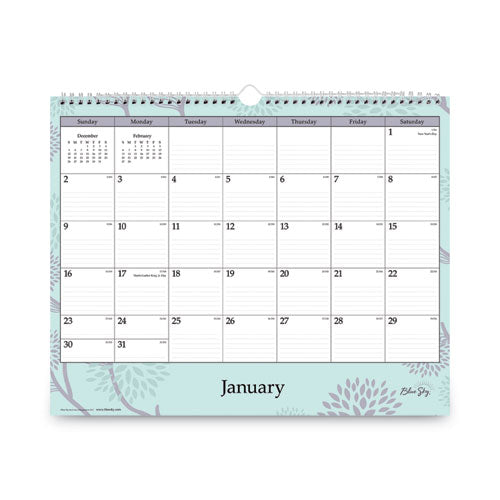 Rue Du Flore Wall Calendar, Rue Du Flore Artwork, 12 X 15, White/jade/lavender Sheets, 12-month (jan To Dec): 2024