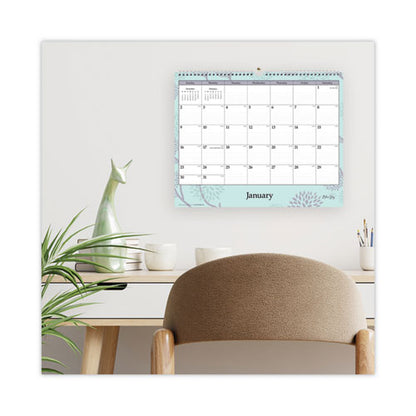 Rue Du Flore Wall Calendar, Rue Du Flore Artwork, 12 X 15, White/jade/lavender Sheets, 12-month (jan To Dec): 2024