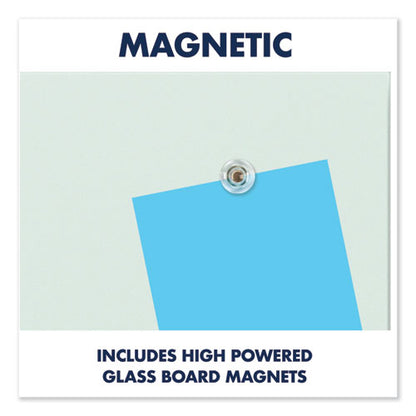 Invisamount Magnetic Glass Marker Board, 74 X 42, White Surface