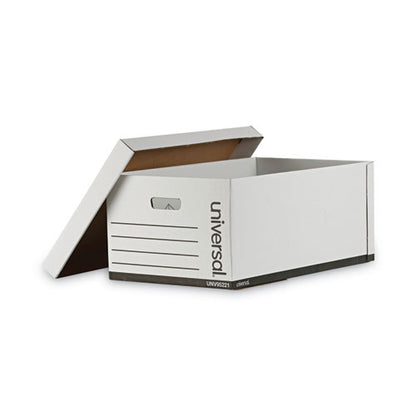 Medium-duty Easy Assembly Storage Box, Legal Files, White, 12/carton