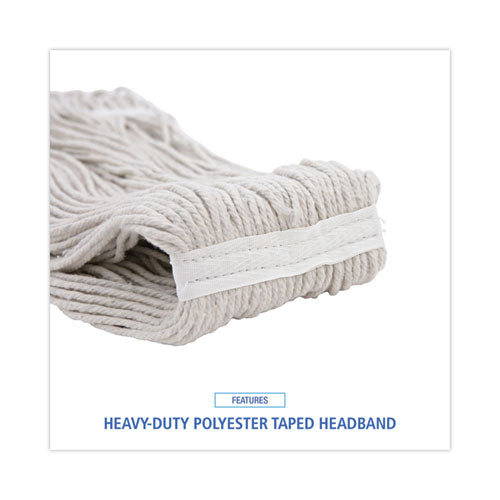 Pro Loop Web/tailband Wet Mop Head, Cotton, 12/carton