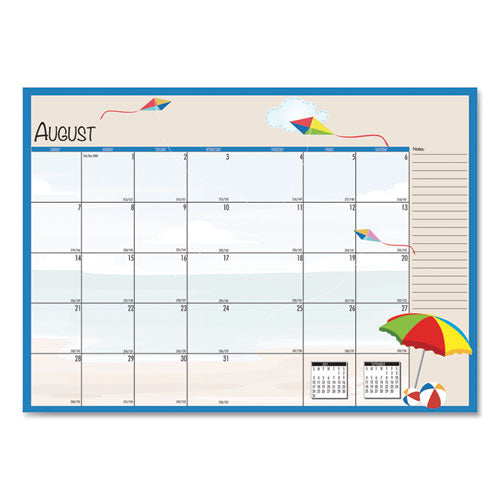 Seasonal Monthly Planner, Illustrated Seasons Artwork, 10 X 7, Light Blue Cover, 12-month (jan To Dec): 2024