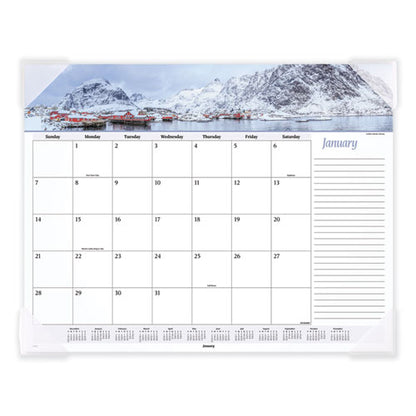 Seascape Panoramic Desk Pad, Seascape Panoramic Photography, 22 X 17, White Sheets, Clear Corners, 12-month (jan-dec): 2024