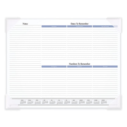 Seascape Panoramic Desk Pad, Seascape Panoramic Photography, 22 X 17, White Sheets, Clear Corners, 12-month (jan-dec): 2024