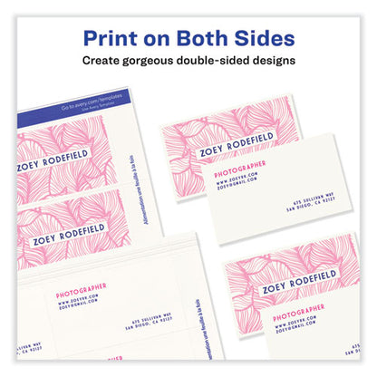 Printable Microperforated Business Cards W/sure Feed Technology, Laser, 2 X 3.5, Ivory, 250 Cards, 10/sheet, 25 Sheets/pack