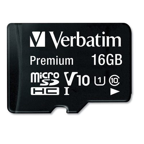 16gb Premium Microsdhc Memory Card With Adapter, Uhs-i V10 U1 Class 10, Up To 80mb/s Read Speed