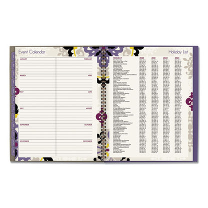 Vienna Weekly/monthly Appointment Book, Vienna Geometric Artwork, 11 X 8.5, Purple/tan Cover, 12-month (jan To Dec): 2024