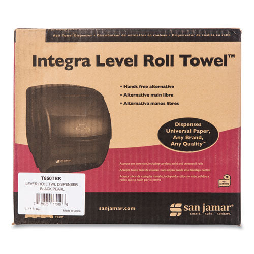 Integra Lever Roll Towel Dispenser, 11.5 X 11.25 X 13.5, Black Pearl