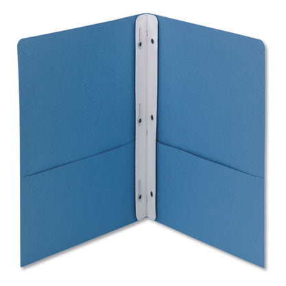 2-pocket Folder With Tang Fastener, 0.5" Capacity, 11 X 8.5, Blue, 25/box