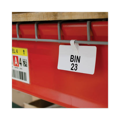 Wire Rack Shelf Tag, Side Load, 3.5 X 1.5, White, 10/pack