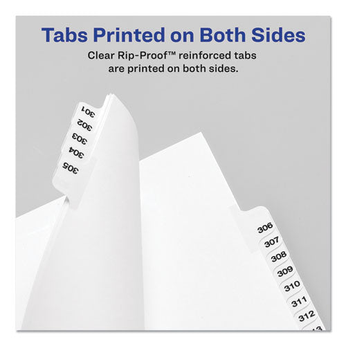 Avery-style Preprinted Legal Bottom Tab Divider, 26-tab, Exhibit G, 11 X 8.5, White, 25/pk