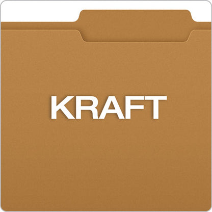 Kraft Fastener Folders, 2/5-cut Tabs, 2 Fasteners, Letter Size, Kraft Exterior, 50/box