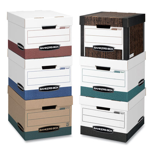 R-kive Heavy-duty Storage Boxes, Letter/legal Files, 12.75" X 16.5" X 10.38", Woodgrain, 12/carton