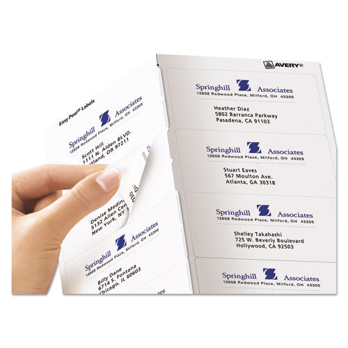 Matte Clear Easy Peel Mailing Labels W/ Sure Feed Technology, Inkjet Printers, 2 X 4, Clear, 10/sheet, 10 Sheets/pack
