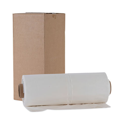 Industrial Drum Liners Rolls, 60 Gal, 2.7 Mil, 38 X 63, Clear, 1 Roll Of 50 Bags