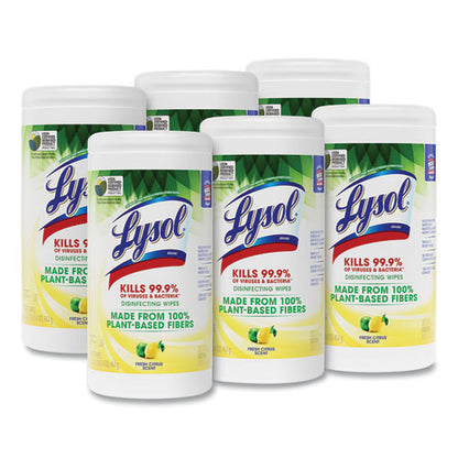 Disinfecting Wipes Ii Fresh Citrus, 1-ply, 7 X 7.25, White, 70 Wipes/canister, 6 Canisters/carton