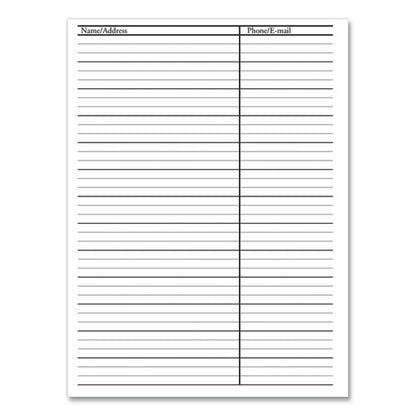 Recycled Weekly Appointment Book Ruled Without Appointment Times, 8.75 X 6.88, Black Cover, 12-month (jan To Dec): 2024