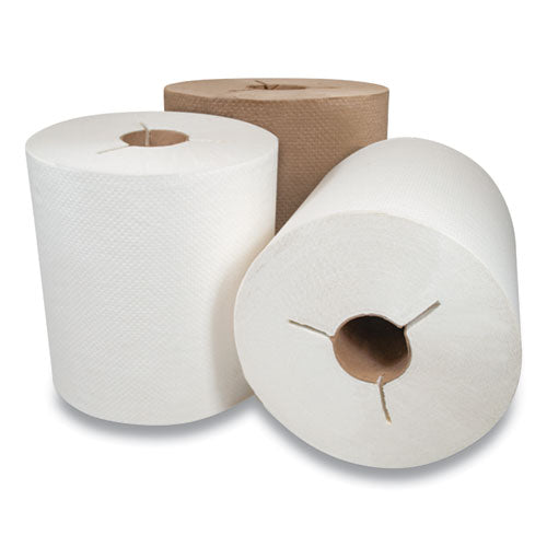 Morsoft Controlled Towels, I-notch, 1-ply, 7.5" X 800 Ft, Kraft, 6 Rolls/carton