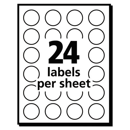 Printable Self-adhesive Removable Color-coding Labels, 0.75" Dia, Yellow, 24/sheet, 42 Sheets/pack, (5462)