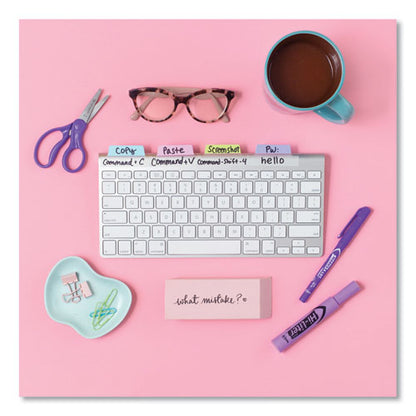 Ultra Tabs Repositionable Tabs, Margin Tabs: 2.5" X 1", 1/5-cut, Assorted Pastel Colors, 48/pack