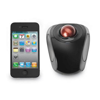 Orbit Wireless Mobile Trackball, 2.4 Ghz Frequency/30 Ft Wireless Range, Left/right Hand Use, Black/red