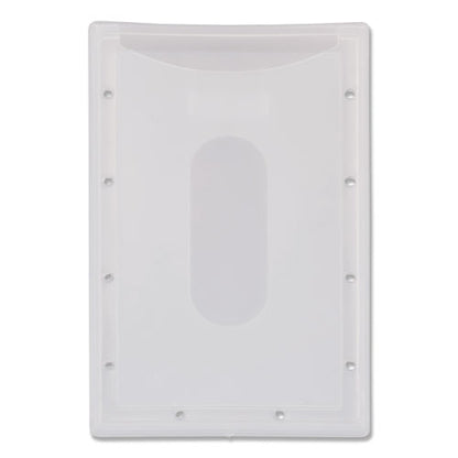 Clear Id Card Holder, Horizontal, Clear 2.31" X 3.69" Holder, 2.13" X 3.38" Insert, 25/pack