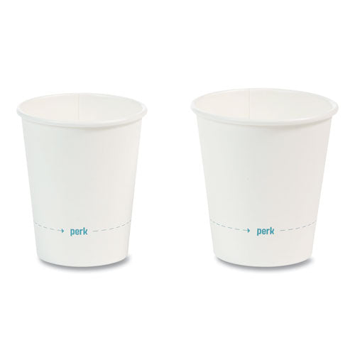 White Paper Hot Cups, 10 Oz, 50/pack