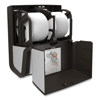J-series Quad Bath Tissue Dispenser, 13.52 X 7.51 X 14.66, Black Metallic