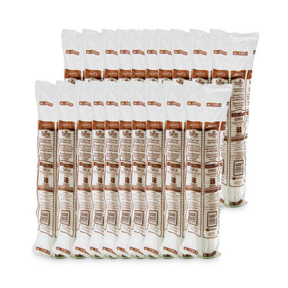 Bare Eco-forward Pla Paper Hot Cups, 8 Oz, Leaf Design, White/green/orange, 50/bag, 20 Bags/carton