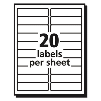 Matte Clear Easy Peel Mailing Labels W/ Sure Feed Technology, Laser Printers, 1 X 4, Clear, 20/sheet, 10 Sheets/pack