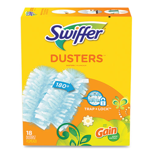 Dusters Refill, Dust Lock Fiber, Blue, Gain Original Scent, 18/pack