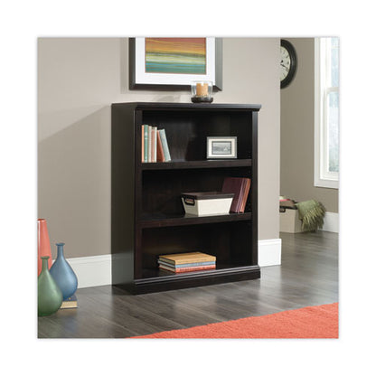 Select Collection Bookcase, Three-shelf, 35.37w X 13.22d X 69.76h, Estate Black