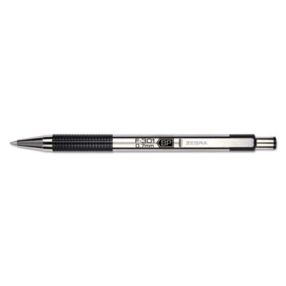 F-301 Ballpoint Pen, Retractable, Fine 0.7 Mm, Blue Ink, Stainless Steel/blue Barrel, 2/pack