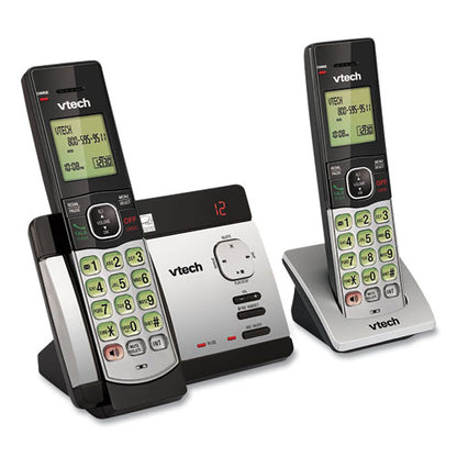 Cs5129-2 Two-handset Cordless Telephone System, Dect 6.0, Silver/black