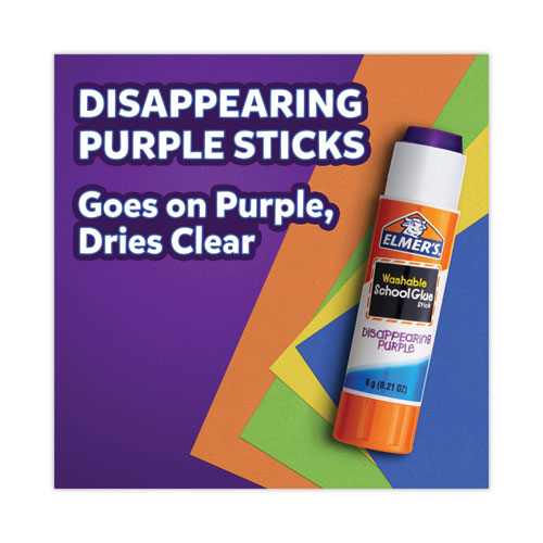 Elmer's 6 pk Disappearing Purple School Glue Sticks