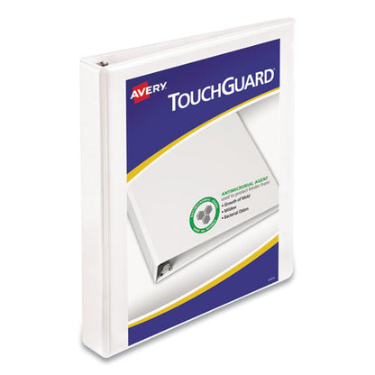 Touchguard Protection Heavy-duty View Binders With Slant Rings, 3 Rings, 1" Capacity, 11 X 8.5, White