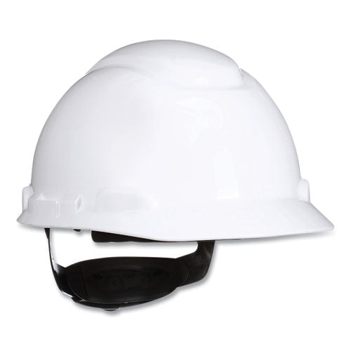 Securefit Hard Hat With Uvicator, Four-point Ratchet Suspension, White