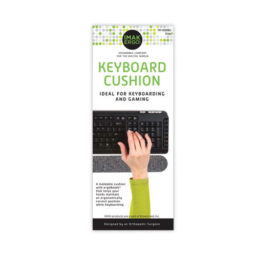 Keyboard Wrist Cushion, 10 X 6, Gray