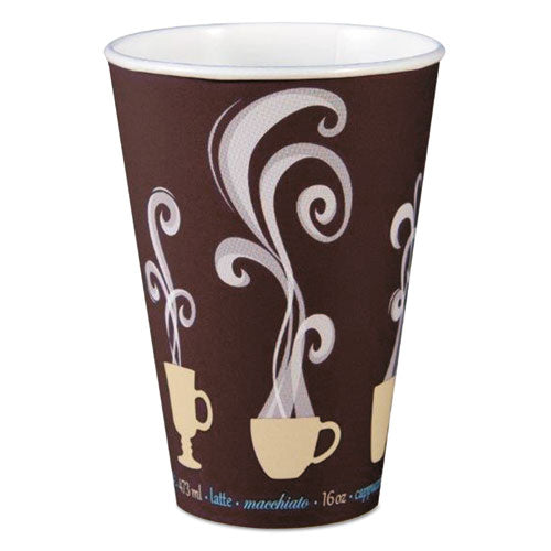 Thermoguard Insulated Paper Hot Cups, 16 Oz, White Sustainable Forest Print, 30/pack