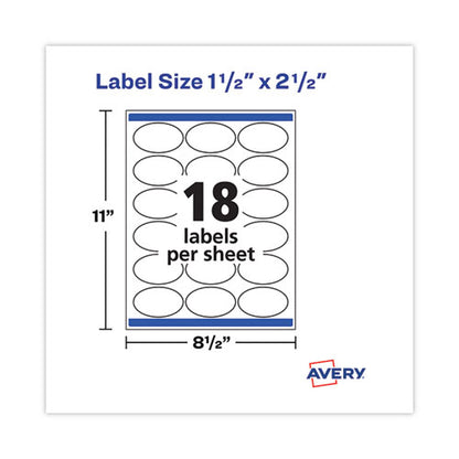 Laser/inkjet Media Labels, Inkjet/laser Printers, 1.5 X 2.5, White, 18 Labels/sheet, 25 Sheets/pack