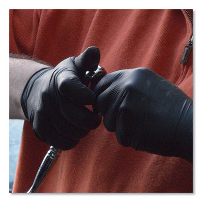 Heavy-duty Industrial Nitrile Gloves, Powder-free, 6 Mil, X-large, Black, 100 Gloves/box, 10 Boxes/carton