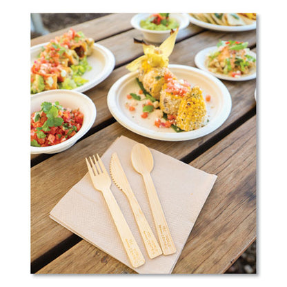 Bamboo Cutlery, Knife/fork/spoon/napkin, 6.7", Natural, 250/carton