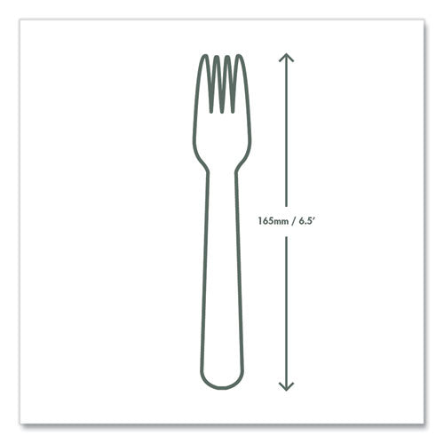 White Cpla Cutlery, Fork, 1,000/carton