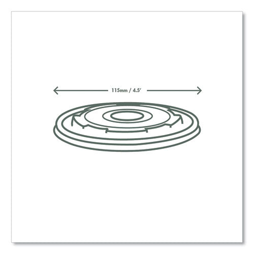 115-series Flat Hot Lids, For Use With 115-series Soup Containers, White, Plastic, 500/carton