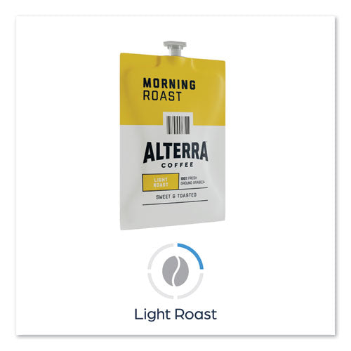 Alterra Morning Roast Coffee Freshpack, Morning Roast, 0.28 Oz Pouch, 100/carton
