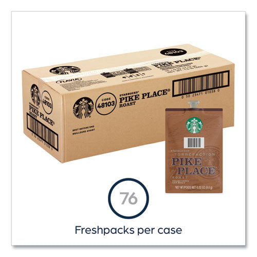 Starbucks Pike Place Roast Coffee Freshpack, Pike Place, 0.32 Oz Pouch, 76/carton