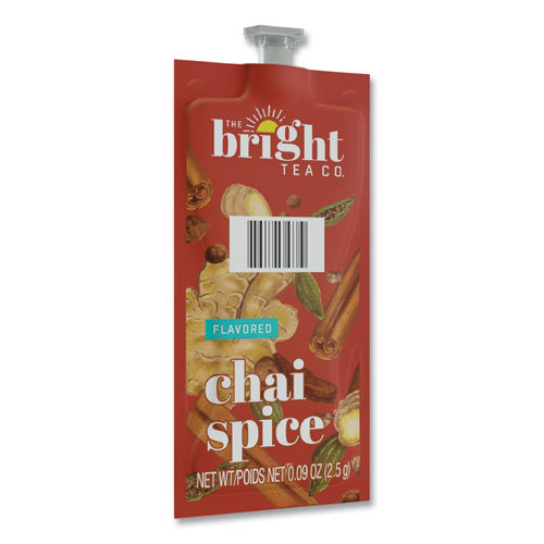 The Bright Tea Co. Chai Spice Black Tea Freshpack, Chai Spice, 0.09 Oz Pouch, 100/carton